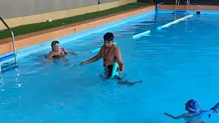 So finally dhruv swimming class jane laga🏊