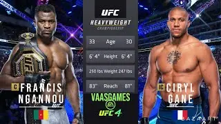 FRANCIS NGANNOU VS CIRYL GANE FULL FIGHT UFC 270