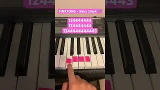 How To Play Baby Shark On Piano By PINKFONG | Easy Piano Tutorial #shorts
