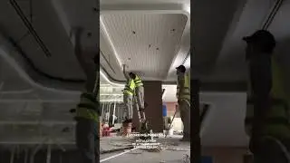 Translucent stretch ceiling installation