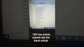 100 Article free submit site #blogger #earnmoneyonline #blogging