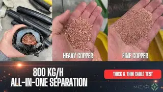 800 kg/h Thick & Thin Cable Separation | PRP M1 Heavy-Duty Copper Recovery Line