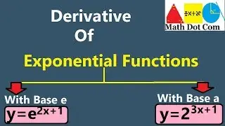 Derivative of a^x| Derivative of e^x |Derivatives of Exponential Functions| Math Dot Com