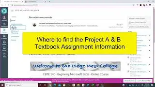 Locate the Project A & B Textbook Assignment