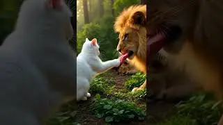 Furious Lion Hunts Kitten... Then the Cutest Plot Twist Ever! 🦁