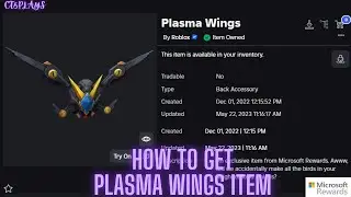 HOW TO GET Plasma Wings! (Roblox Microsoft Rewards 2025)