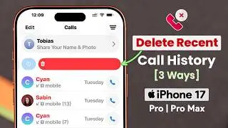 iPhone 17 Pro Max | Pro: How to Delete Recent Calls History!