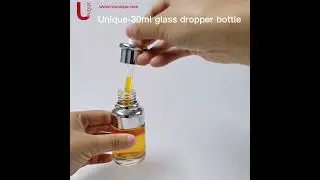 30 ml Unique Clear Cosmetic Glass Dropper Bottle Packaging