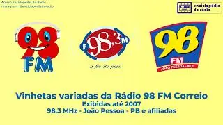 Algumas vinhetas da Rádio FM Correio 98,3 MHz e Rede Correio Sat - João Pessoa - PB (anos 2000)