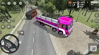 EXTREME DESI TRUCK OVERTAKE ON DANGEROUS SINGLE ROAD WITH HEAVY TRAFFIC | BUS SIMULATOR INDONESIA