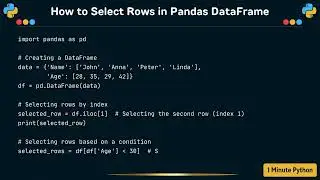 How to Select Rows in Pandas DataFrame