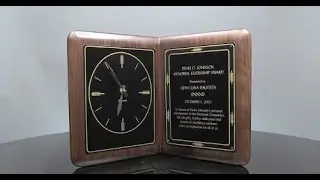 Black Plate Book Clock PC850 with Free Personalization