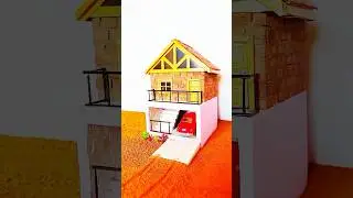 How to make a mini house with garage #minibuildings #tinyworlds #minihouse #tinyhouselife