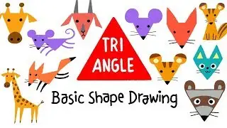 How to Draw with Triangles | Shape Drawing Tutorial | Drawing with Shape for Kids | OKIDOKIDS