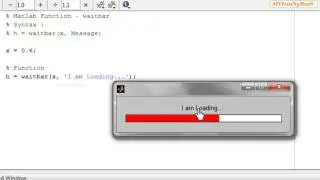 Matlab GUI Function - Progress Bar-waitbar( )