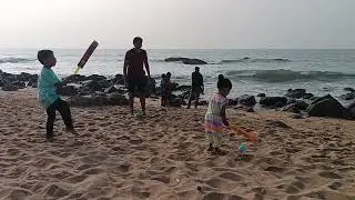 Cricket@Beach#fun