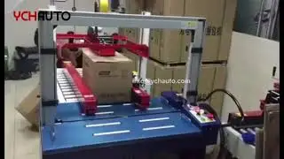 Auto box taping strapping packing machine line with ce for sale whatsapp +008617849523453