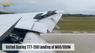 (4K) Back in Germany! United Airlines Boeing 777-200[ER] landing in Munich