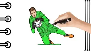 Como Dibujar a  WOJCIECH SZCZESNY paso a paso FAC&Iacute;L | Mapi Art TV.