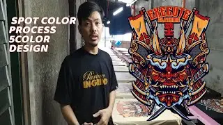 SILKSCREEN PRINTING (SPOT COLOR PROCESS) WATERBASED INK, USING 120 MESH PRINTED FOR EXECUTE CLOTHING