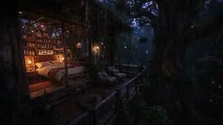 Soft Rain Echoes Through the Forest 🌧️ 8 Hours of Peaceful Night Therapy