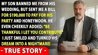 My Son Banned Me From His Wedding, But Sent Me a Bill For $80,000 To Pay For Wedding And Honeymoon!