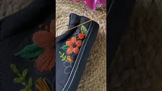 Hand embroidery on shoes 👟