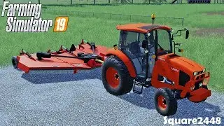 Batwing Mowing Baseball Field | Kubota Tractor | 2020 Ram 3500 | Lawn Care | FS19