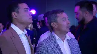 Асылбек Еңсеповті экс–қайын атасы Төлеген Мұхамеджанов бейнебаянының тұсаукесерімен құттықтап келді