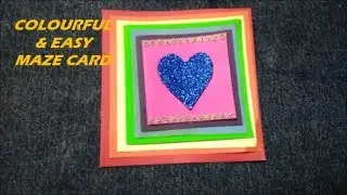Maze Card| Colourful Maze Card making|How to make maze card