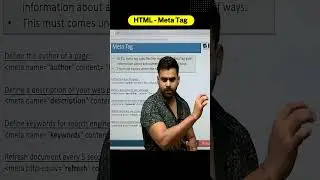 HTML - Meta Tag 02  || #incapp #rahulchauhansir #shorts #virelvideo #coding #html  #webpage
