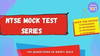 NTSE Mock Test Series | NTSE Preparations | Maths 101