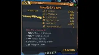 Borderlands 3 T K's Wave Legendary Shotgun and red text effects