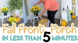 🍂 Easy Fall Front Porch Decor in Under 5 Minutes | How to decorate your front porch for Fall