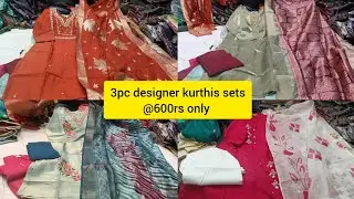 chickpet Bangalore Wholesale kurthis sets @600rs || single piece courier available