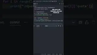 menghasilkan kata-kata python #quote