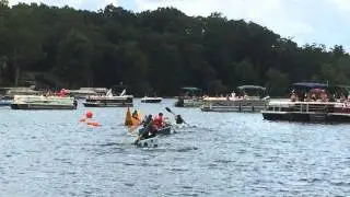 White Lake Cardboard Boat races 2015 Heat 2 pt 1