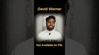 BIG BREAKING !!! David Warner is not Available for PSL