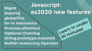 Javascript ES2020 all new features with examples and demo