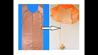 How to Make a toy Parachute from a Recycled Plastic Bag | DIY  Fun for kids.