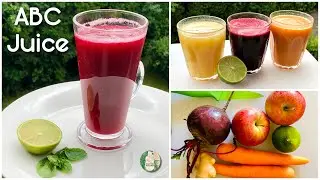 1 minute ABC Juice - MOST HEALTHY Apple Beetroot Carrot Juice - Sattvik Kitchen
