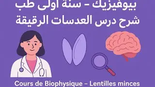 Les lentilles minces شرح بالدارجة السنة الاولى طب