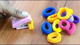 HAIR RUBBER BANDS & OLD BANGLES REUSE IDEA | DIY HOME PROJECTS | DIY HOME DECOR