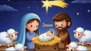 El humilde nacimiento de Jesús en un establo iluminado por la estrella de Belén.