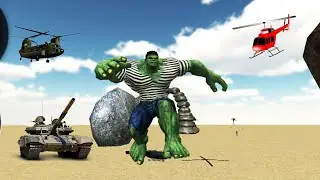 Incredible Monster Hero Vs Police Helicopter & Tank | Monster Hulk Prison Escape - Android GamePlay