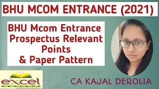 BHU M.com Entrance 2021 | BHU M.com Admission 2021 | Syllabus | Paper Pattern | Preparation Pattern|