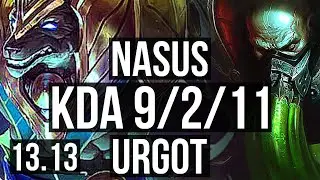 NASUS vs URGOT (TOP) | 9/2/11, 1.0M mastery | KR Master | 13.13