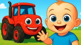 Little Red Tractor on a Walk Beep Beep 🚜 Song for kindergarten children 🎵 | Nina Goo-Goo Kids Songs