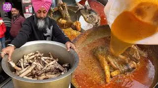 अमृतसर के फेमस मटन खरौड़े Bulk Making Of Mutton Kharode / Paya @ Bubby Fish & Chicken | STREET FOOD