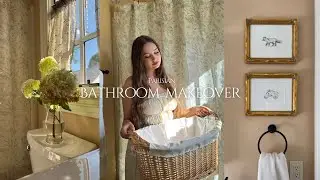 Aesthetic Bathroom Makeover 🧺 Parisian and Nancy Meyers inspired